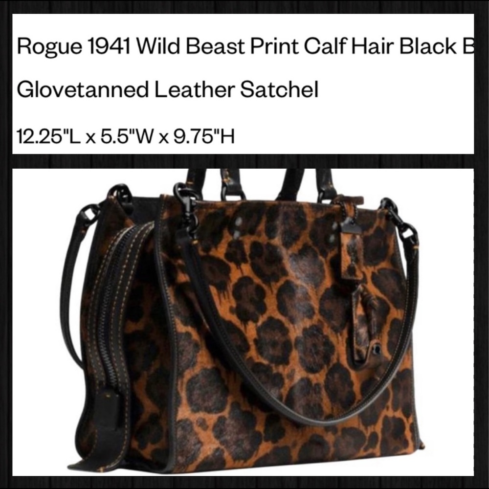 COACH Wild Beast Hair Satchel
